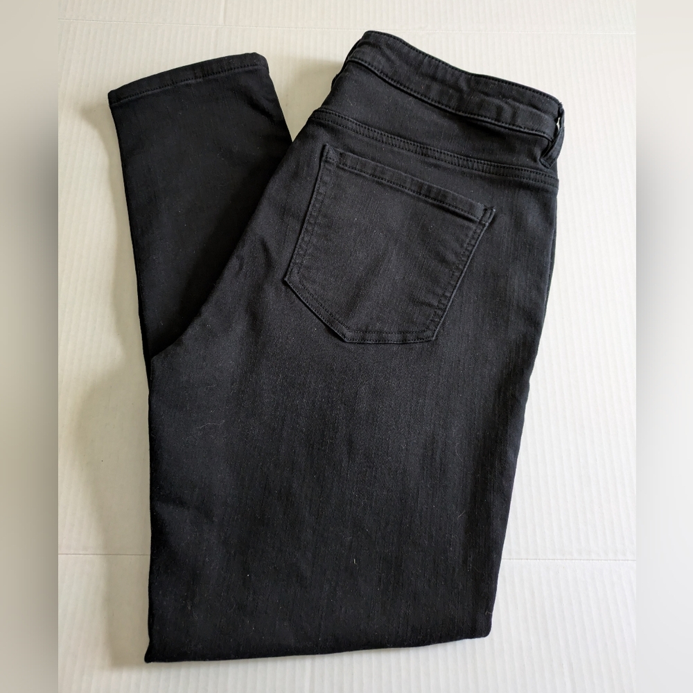 Parasuco C8205K Black Stretch Denim Jeans Straight Leg Women's Size 12